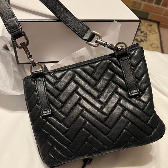 !!!SOLD. Mackage Black Chevron Quilted Lambskin purse - Picture 5 of 16